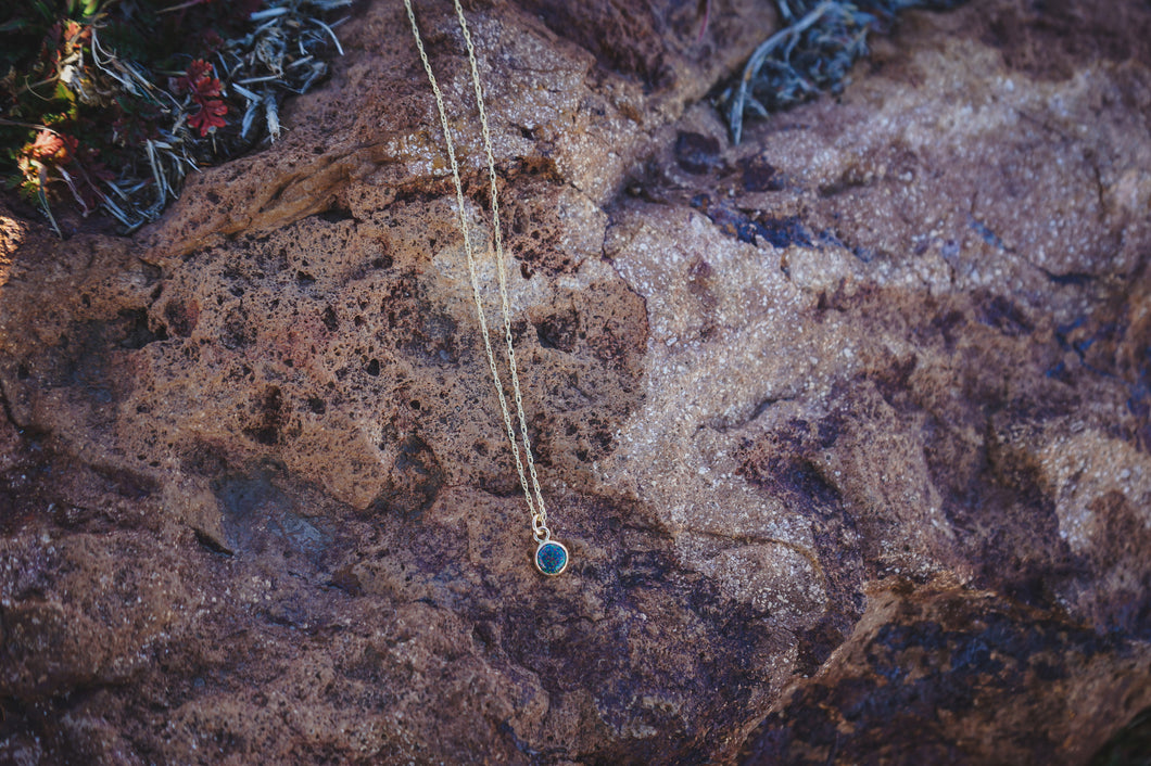 Black Fire Opal Necklace