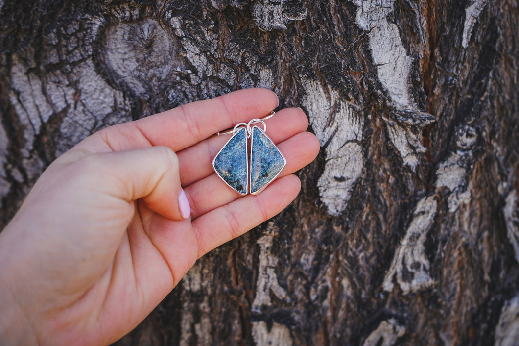 Turquoise Triangle Earrings