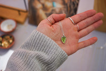 Load image into Gallery viewer, Peridot Leaf Necklace
