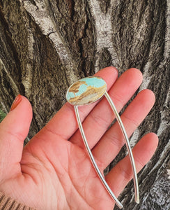 Royston Ribbon Turquoise Hair Pin