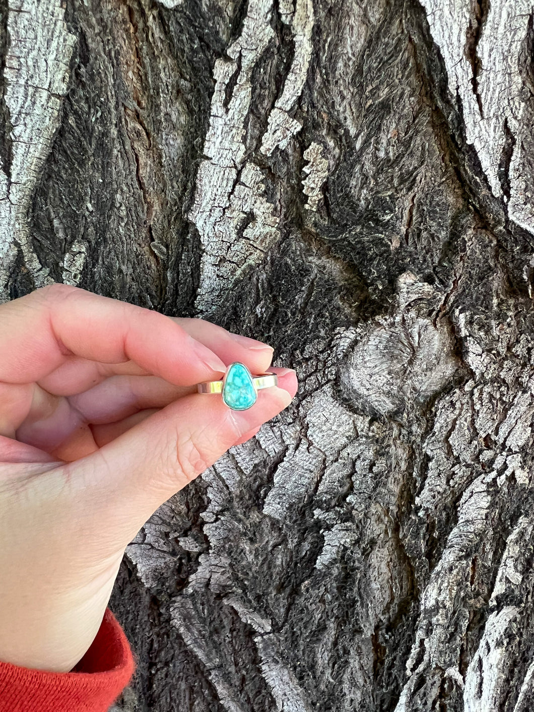 White Water Turquoise Ring (size 5)