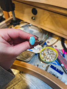 White Water Turquoise Ring (size 9)