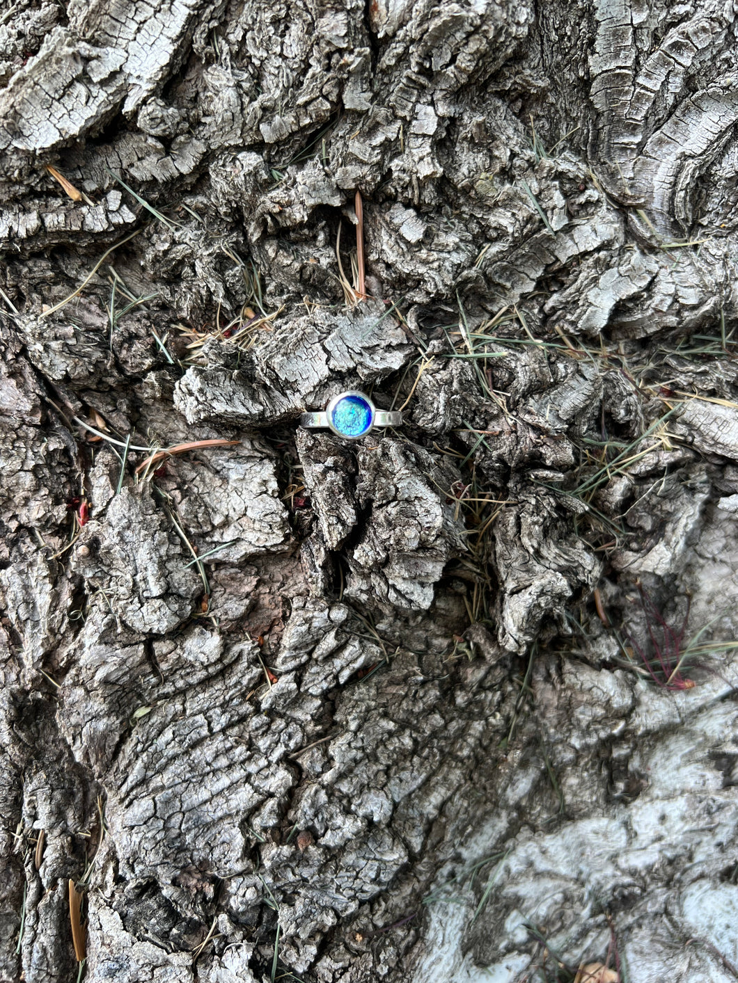 Blue Glass Ring (size 7)