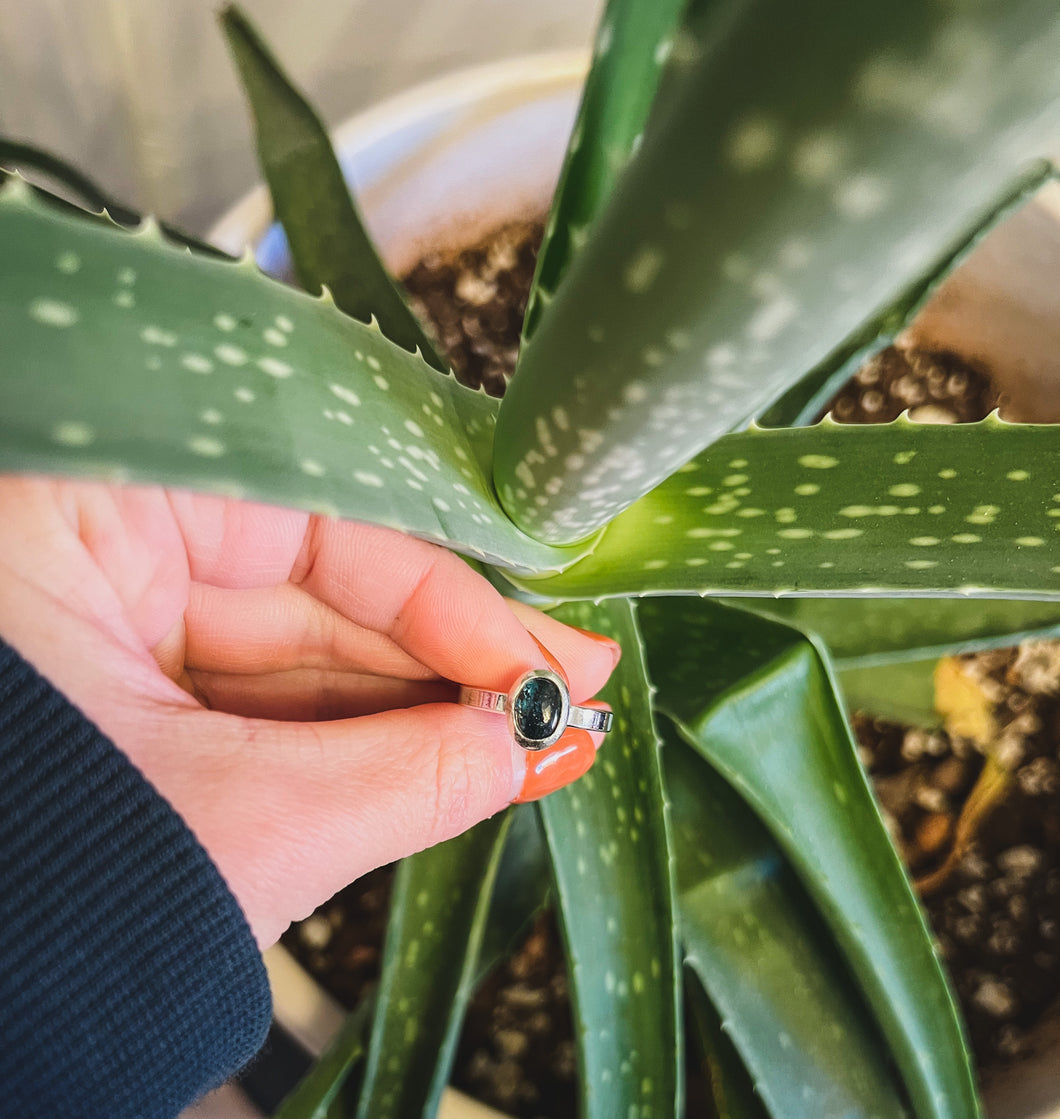 Teal Kyanite Ring (size 8)