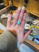 Load image into Gallery viewer, White Water Turquoise Ring (size 9)
