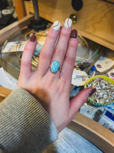 White Water Turquoise Ring (size 9)